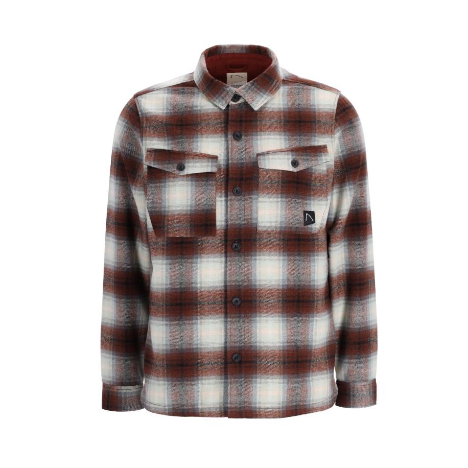 Chasin' CHASIN Overhemd Stryke Bolt lichtbruin / grijs / wit -