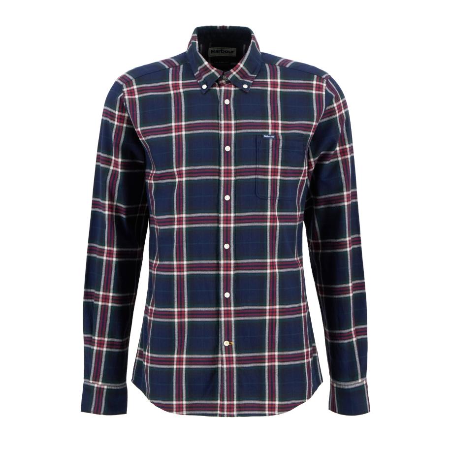 Barbour Barbour Overhemd Crossfell blauw / bourgogne / wit -