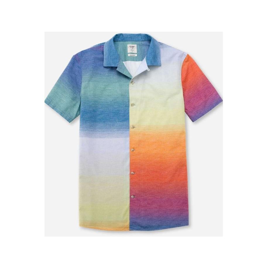 OLYMP Level Five Smart Casual Overhemd Korte mouw blauw Blauw