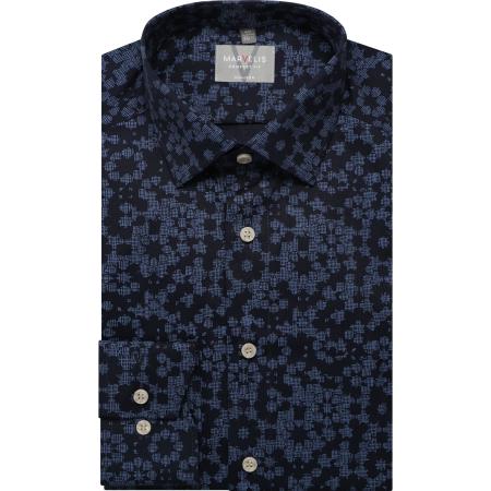 Marvelis Overhemd marine, Bedrukt