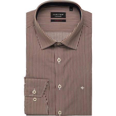 Jupiter Overhemd rood, Gestreept