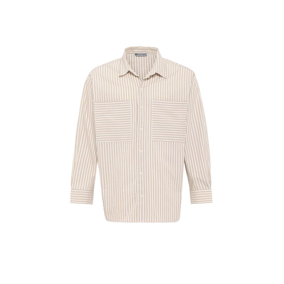 Dandalo Dandalo Overhemd beige / wit -