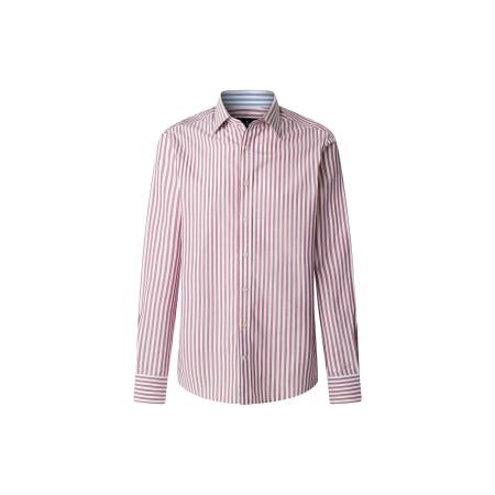 Hackett London Hackett London Overhemd Soft Bengal watermeloen rood / wit