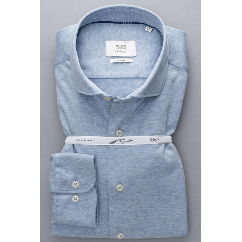 ETERNA 1863 Jersey shirt hemelsblauw, Effen Blauw