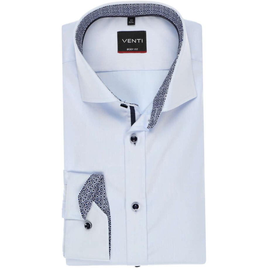 Venti Overhemd blauw, Faux-uni Blauw