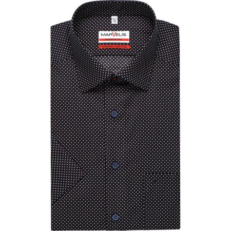 Marvelis Overhemd Korte mouw marine/rood/wit