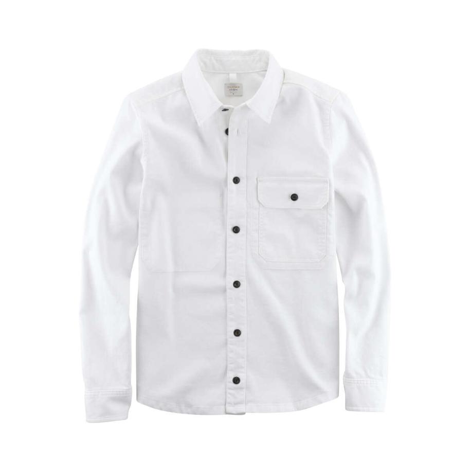 OLYMP Level Five Casual Overshirt wit, Effen Wit