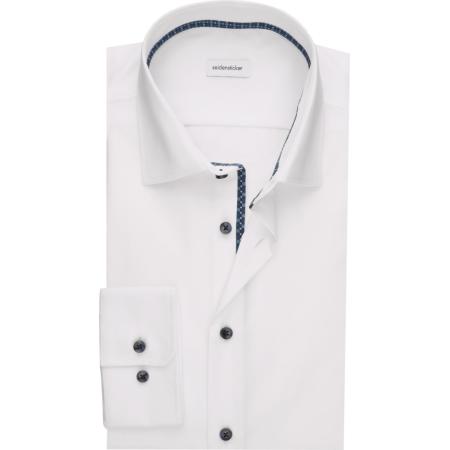 Seidensticker Overhemd wit, Gestructureerd