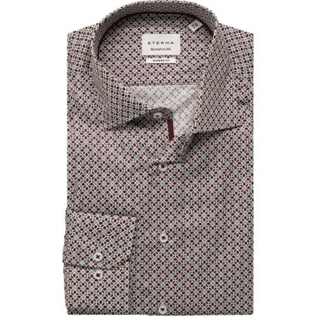 ETERNA Overhemd donkerrood, Bedrukt