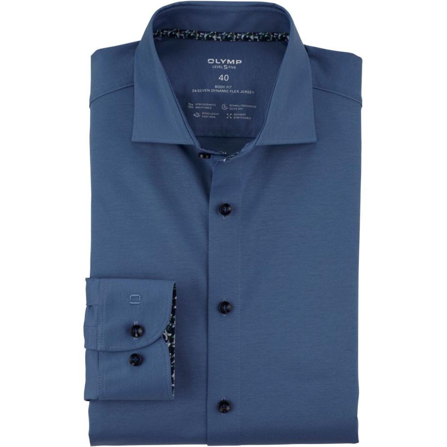 OLYMP Level Five 24/Seven Jersey shirt, Effen Multicolor