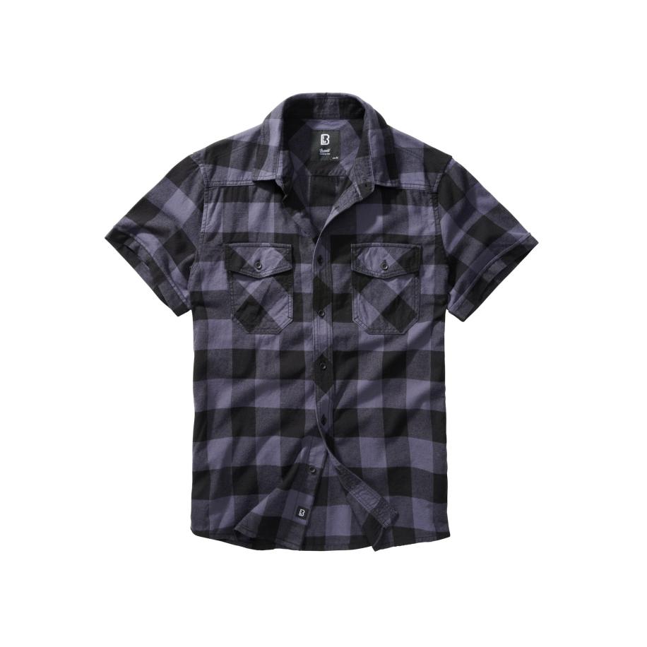 Brandit Overhemd marine / donkergrijs Zwart