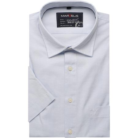 Marvelis Casual Overhemd Korte mouw blauw