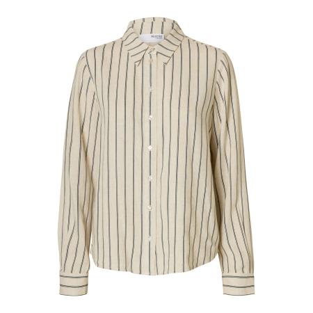 Selected SELECTED Blouse SLFVIVA beige / zwart