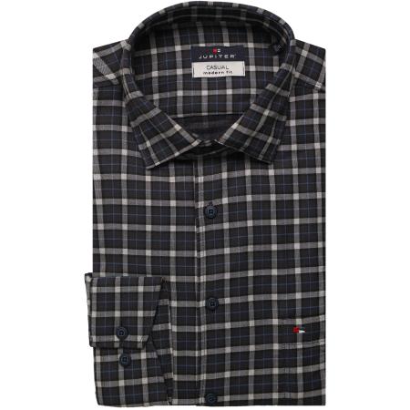 Jupiter Overhemd blauw, Ruit