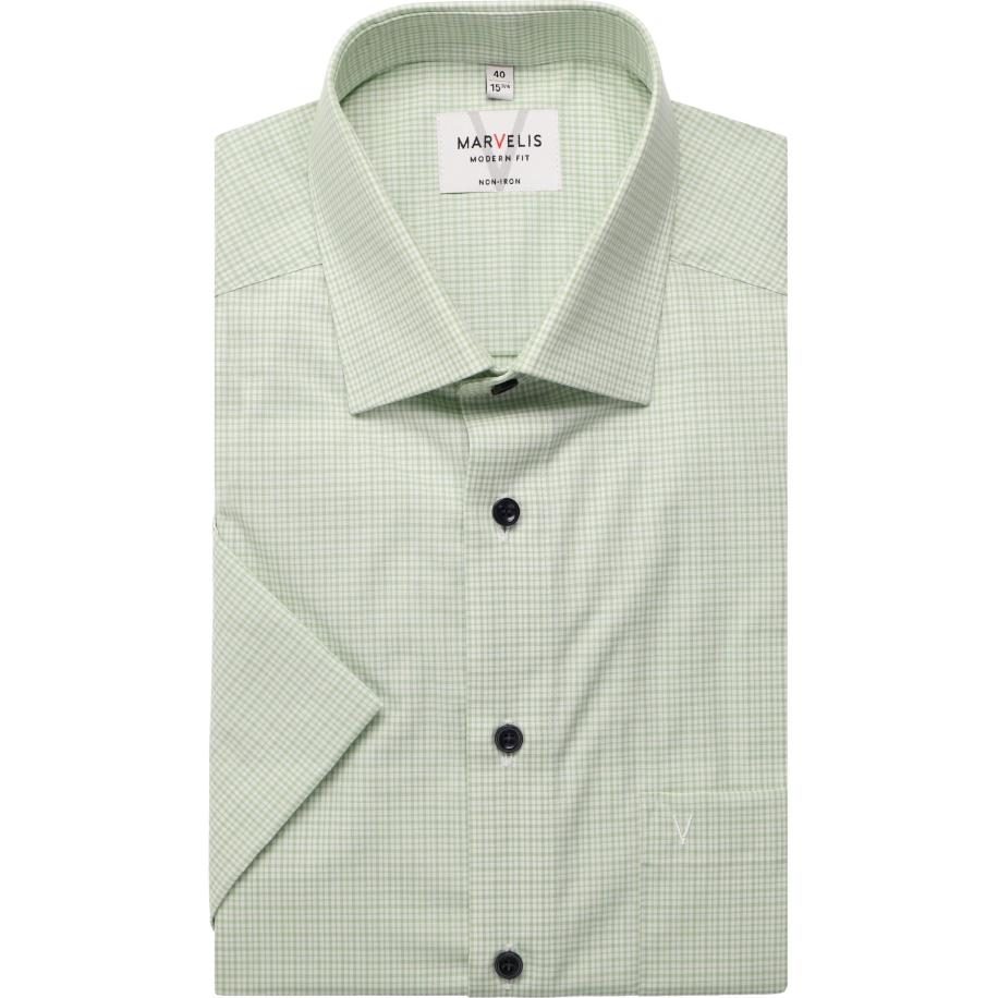 Marvelis Overhemd Korte mouw limegroen Groen