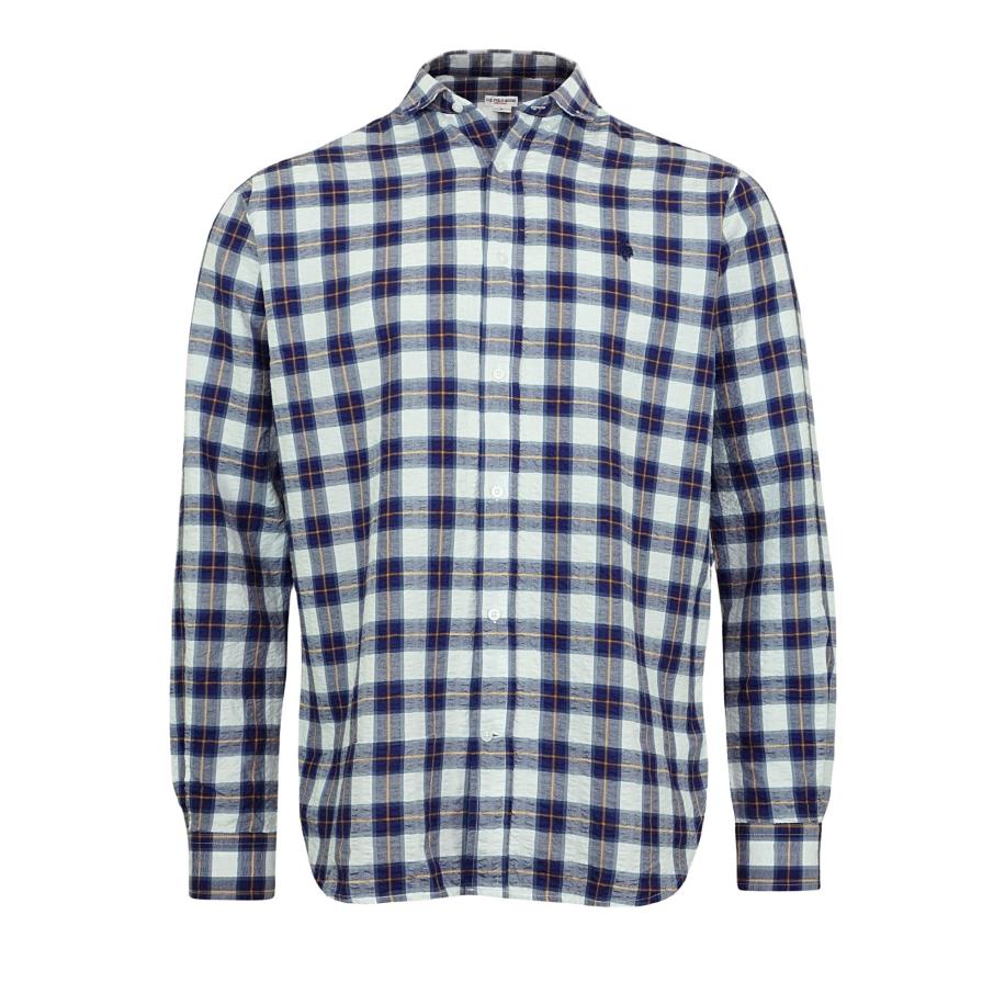 U.S. Polo Assn. U.S. POLO ASSN. Overhemd blauw / lichtoranje / wit -