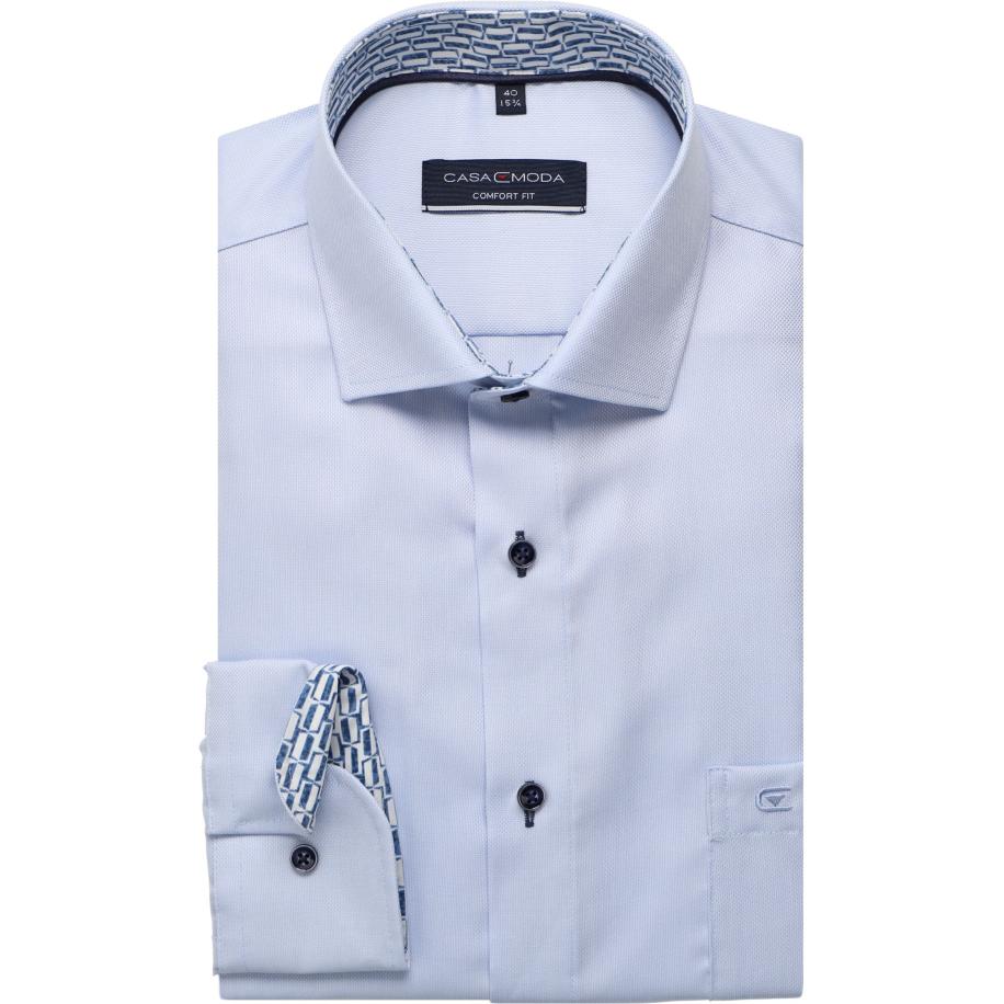 Casa Moda Overhemd blauw, Effen Blauw