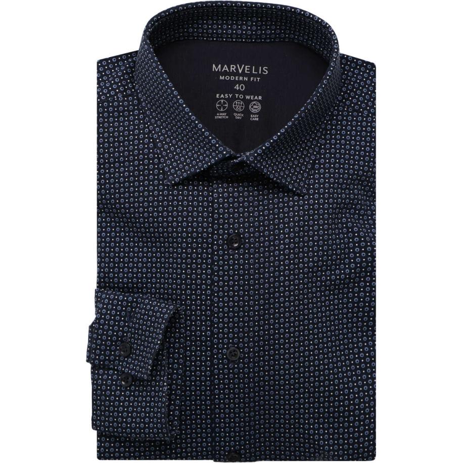 Marvelis Performance Jersey shirt marine/blauw, Motief Blauw