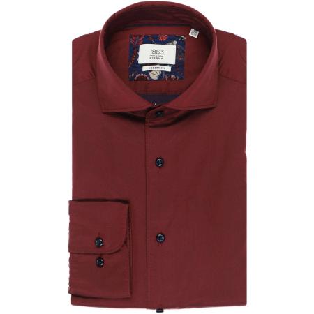 ETERNA 1863 Overhemd bordeaux, Effen
