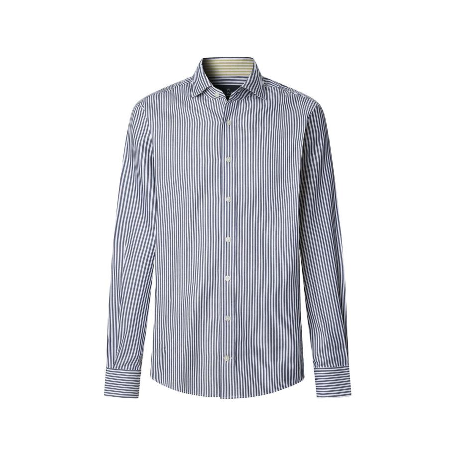 Hackett London Hackett London Overhemd royal blue/koningsblauw / wit -