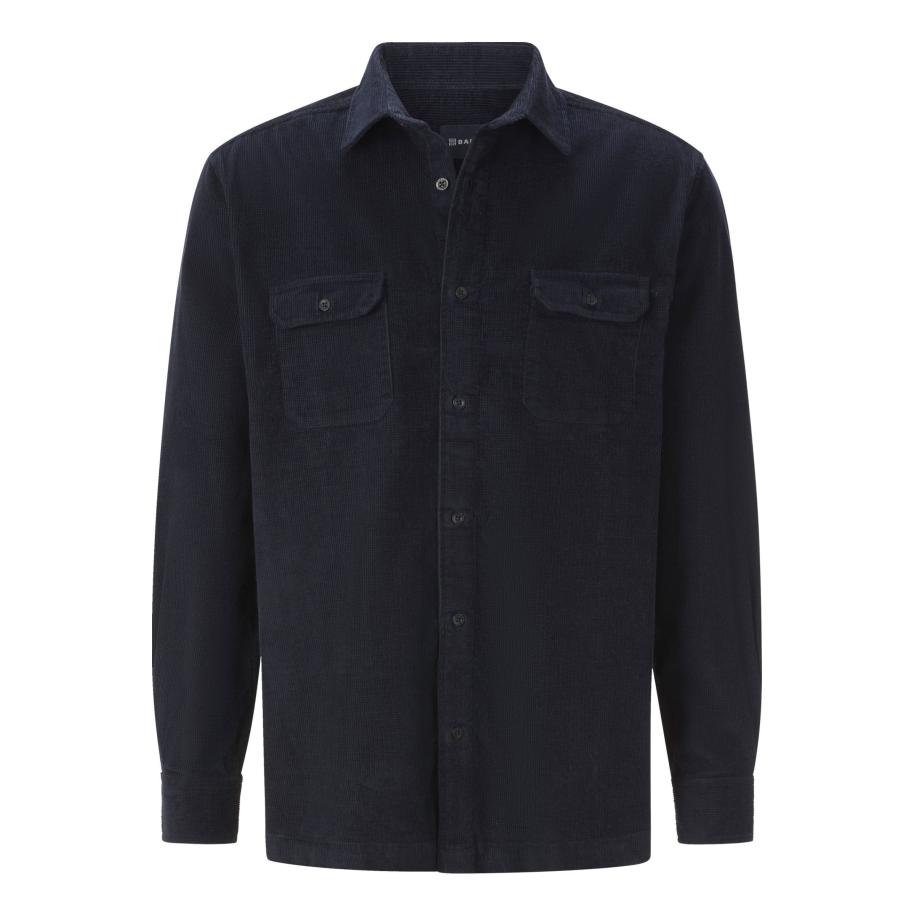 BABISTA Overhemd donkerblauw, Effen Blauw