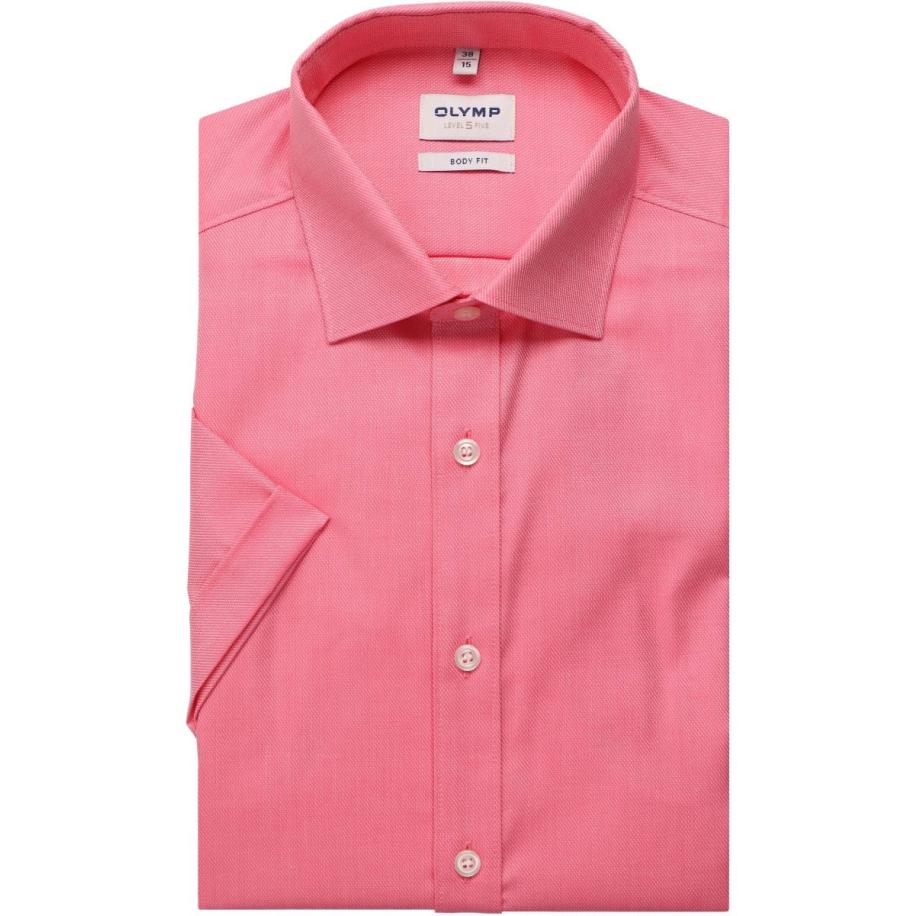 OLYMP Level Five Overhemd Korte mouw roze Roze