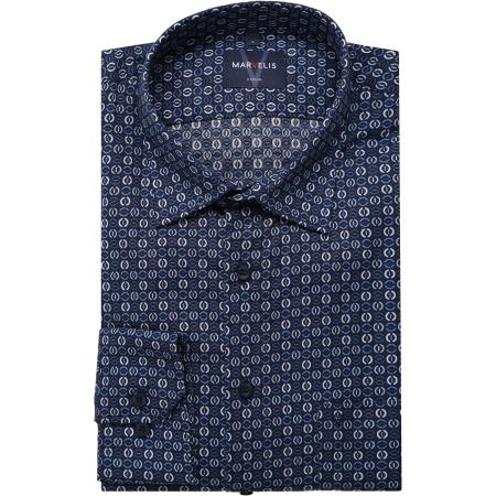 Marvelis Casual Overhemd marine, Motief