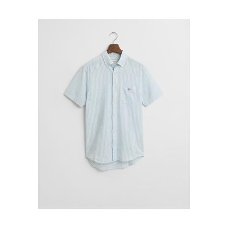 GANT Linnen Overhemd lichtblauw, Gestreept