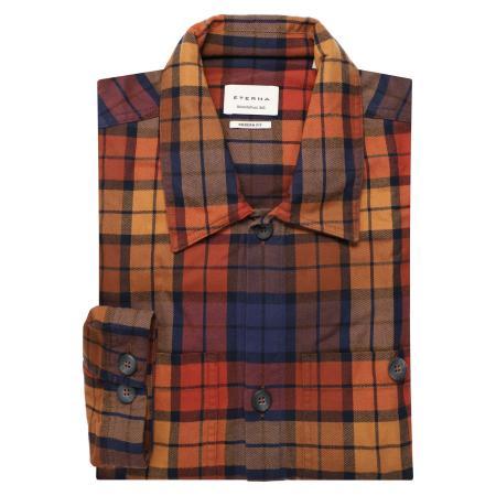 ETERNA Flanellen Overhemd rood, Ruit