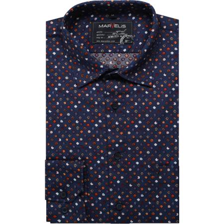 Marvelis Casual Overhemd rood, Motief