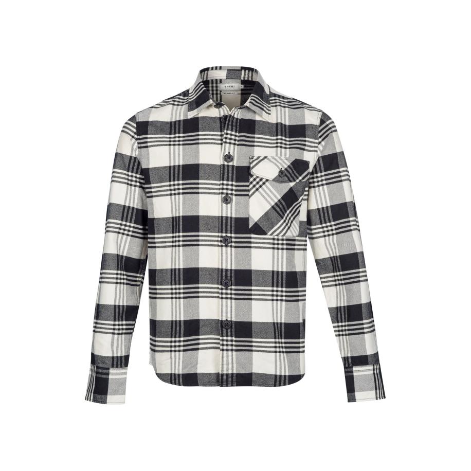 Shiwi Shiwi Overhemd Brad zwart / wit -