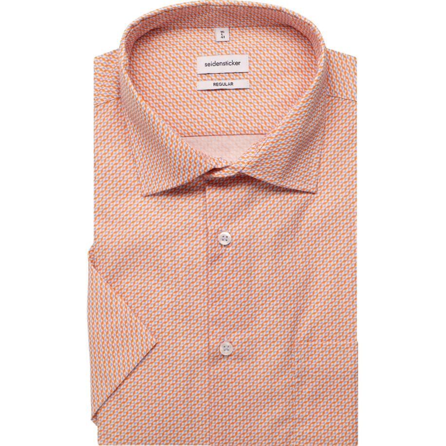 Seidensticker Overhemd Korte mouw oranje Oranje