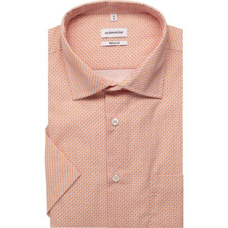 Seidensticker Overhemd Korte mouw oranje