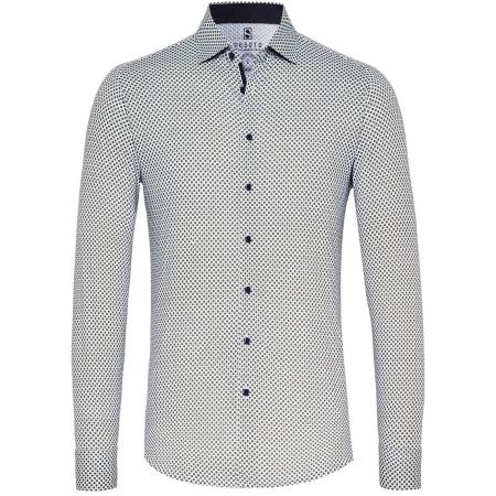 Desoto Overhemd Kent Grafische Print Taupe