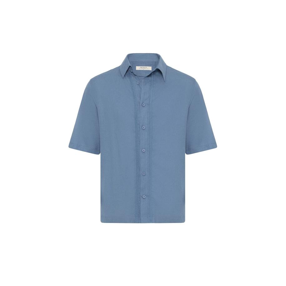 Antioch Antioch Overhemd blauw denim -