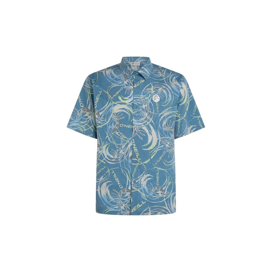 O'Neill ONEILL Overhemd crème / duifblauw / lichtgeel / donkergrijs -