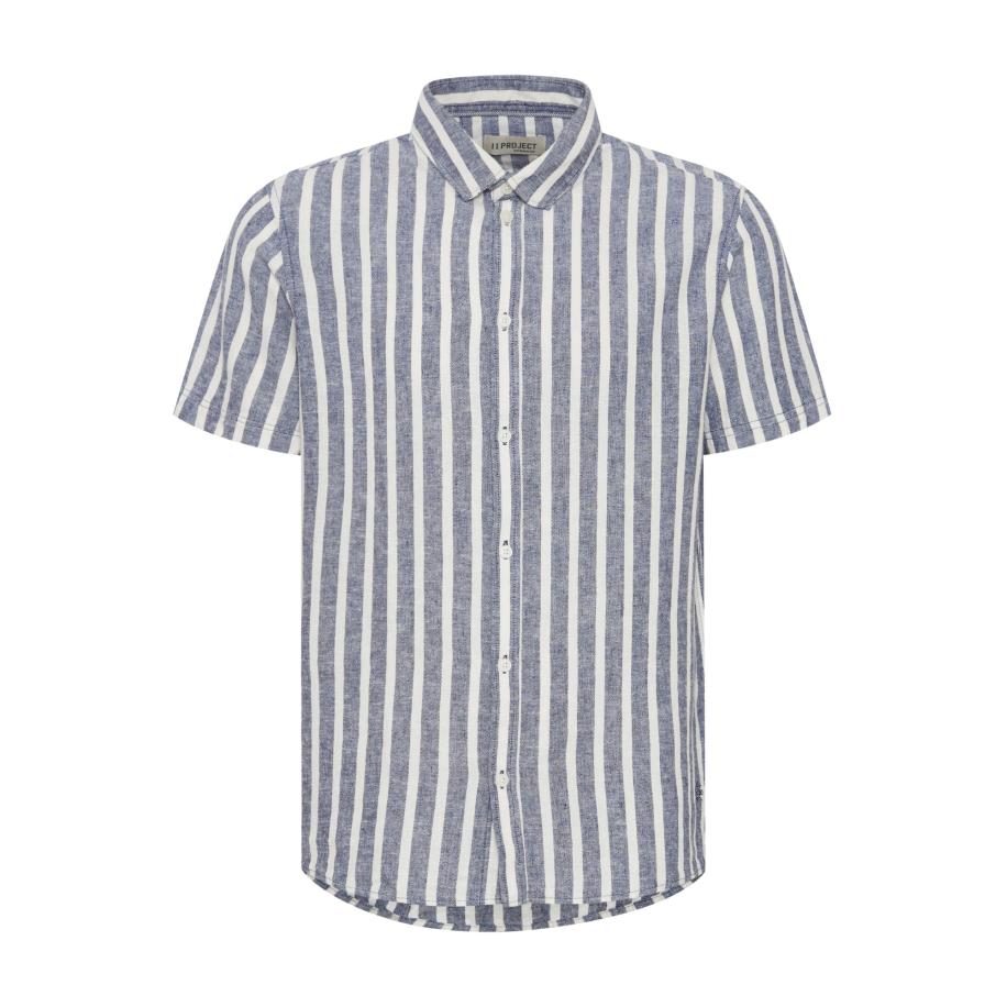 11 Project 11 Project Overhemd Prochy marine / wit -