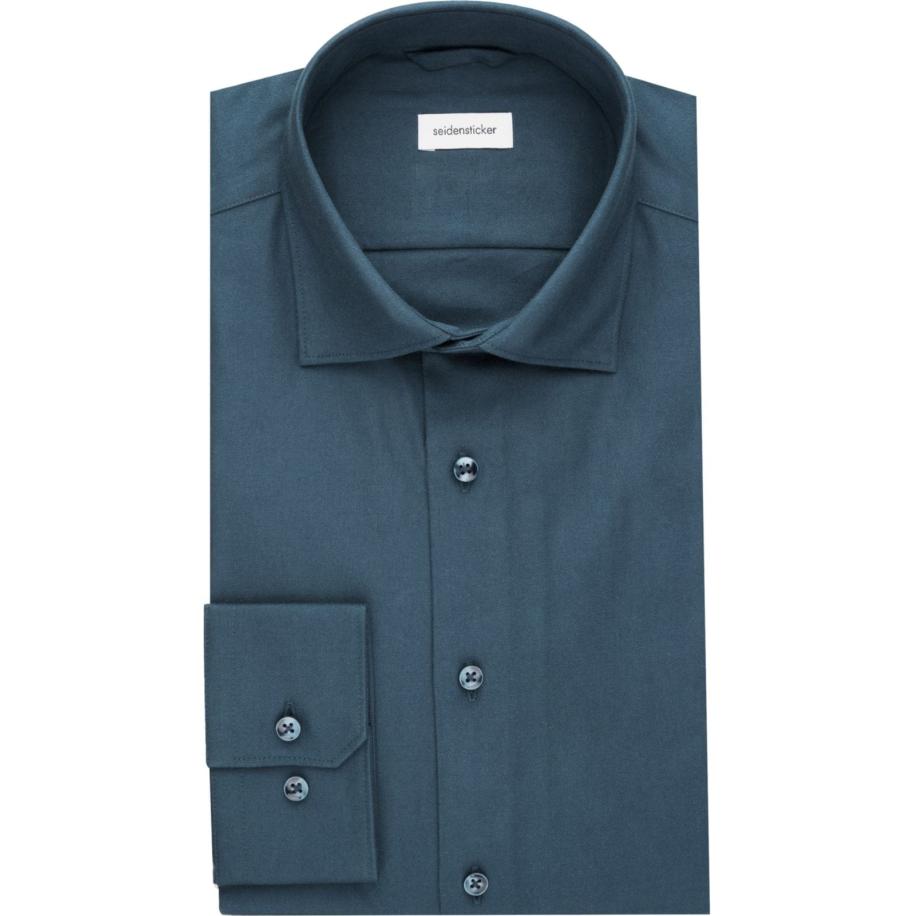 Seidensticker Flanellen Overhemd groen, Effen Groen