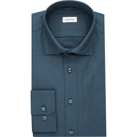 Seidensticker Flanellen Overhemd groen, Effen