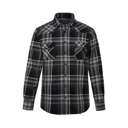 John F. Gee Overhemd zwart / wit