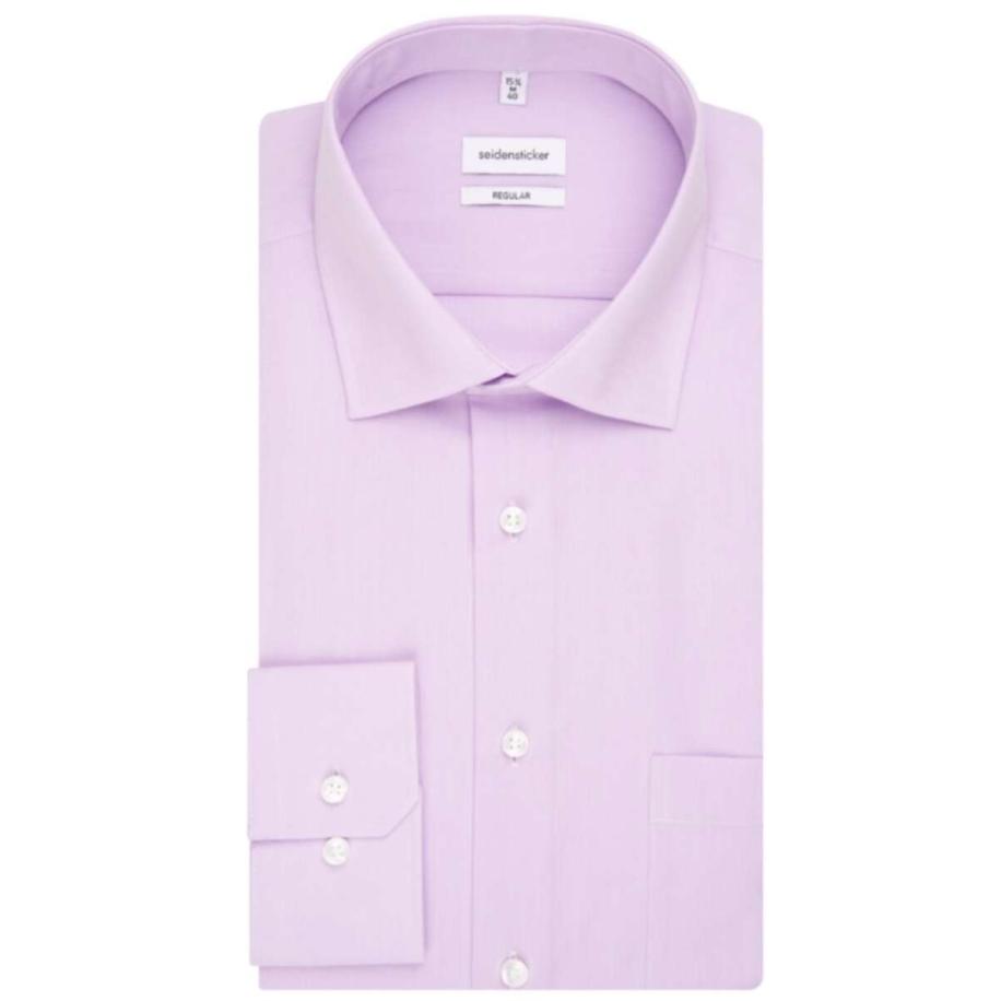 Seidensticker Overhemd lila, Effen Paars