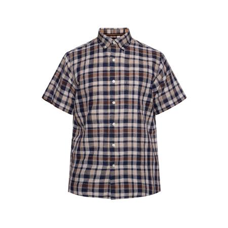 Signal Overhemd Hugin navy / donkerbruin / donkergrijs / wit