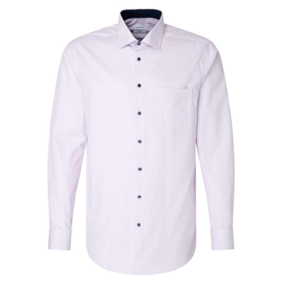 Seidensticker Overhemd lila, Gestreept Paars