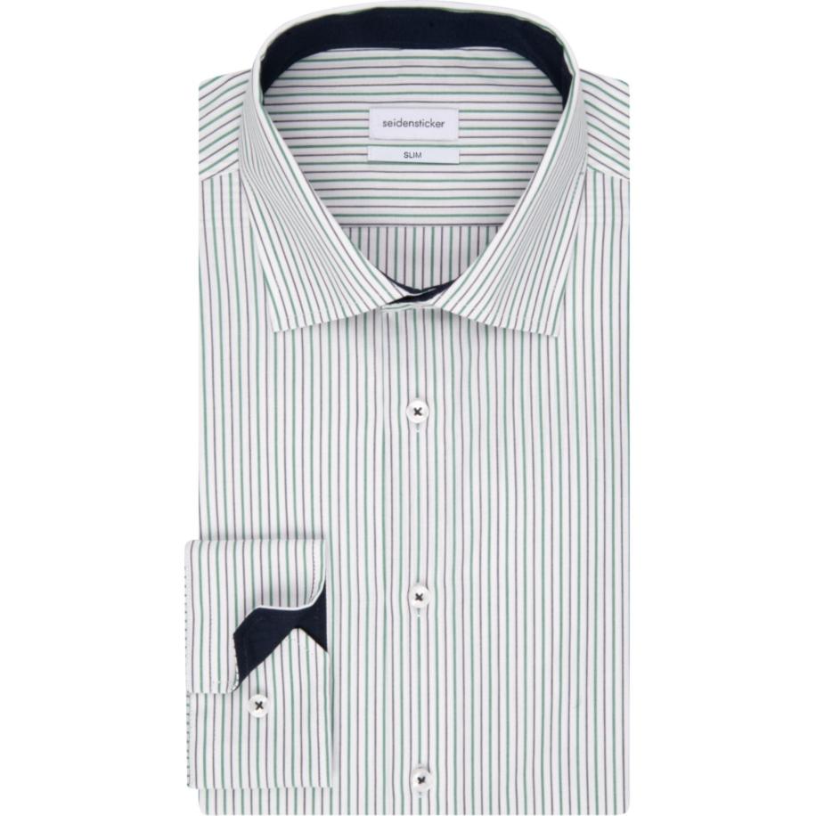 Seidensticker Overhemd groen, Gestreept Groen