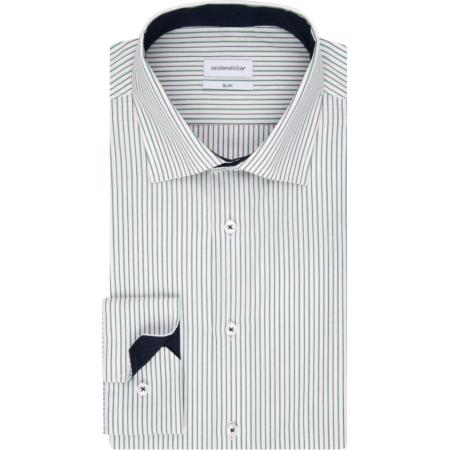 Seidensticker Overhemd groen, Gestreept