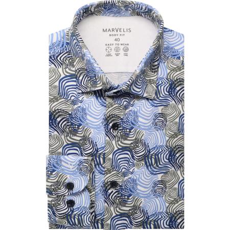 Marvelis Performance Jersey shirt blauw, Bedrukt