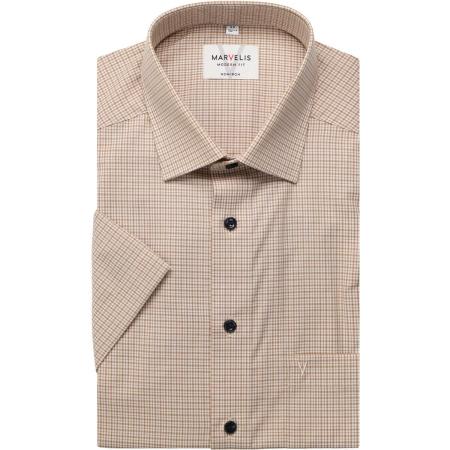 Marvelis Overhemd Korte mouw beige