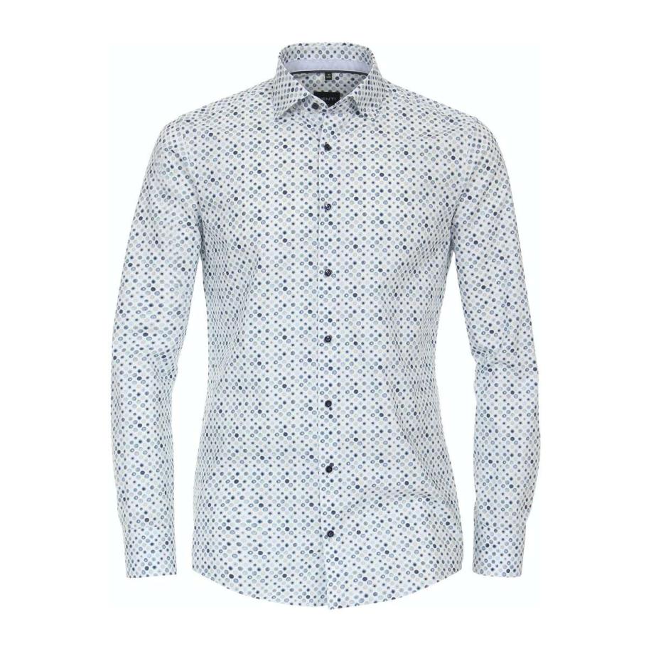 Venti Overhemd blauw, Bedrukt Blauw