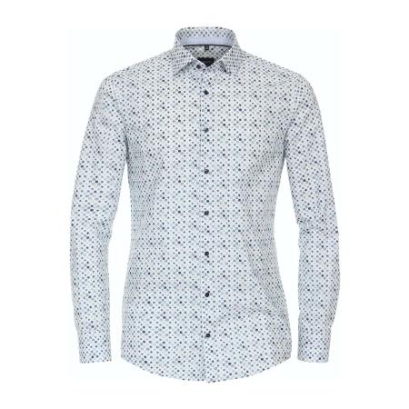 Venti Overhemd blauw, Bedrukt