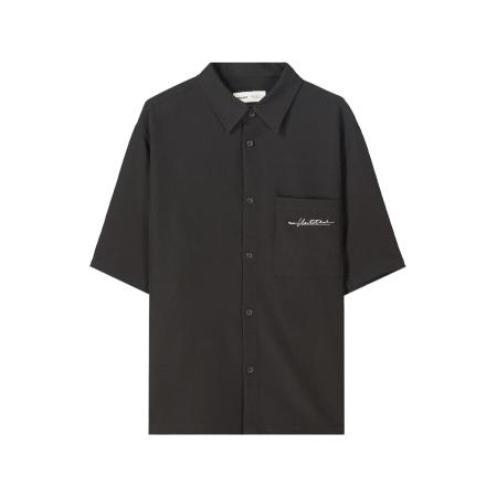 Bershka Bershka Overhemd zwart / offwhite